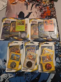 (Opened)Pokemon Unbroken Bonds 3 Pack Blisters & Checklane (Read Description) - Image 1