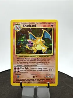 Pokemon TCG Charizard Base Set 4/102 Holo Unlimited Holo Rare - Image 1
