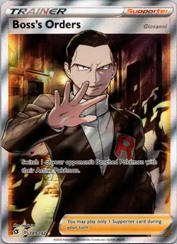 Boss's Orders (Giovanni) 189/192 Trainer Supporter Near Mint Holo Pokemon - Image 1