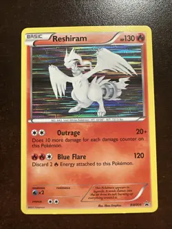 Reshiram BW004 Light Damage Pokemon TCG Black & White Black Star Promo - Image 1