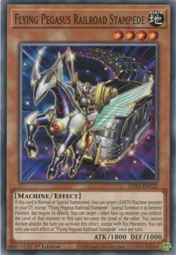 Yugioh Flying Pegasus Railroad Stampede LDS2-EN122 Common 1st NM x3 Play Set - Image 1