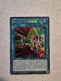 Yugioh, Urgent Schedule (Spell), LDS2-EN125, 1st Edition, Secret Rare, NM - Image 1