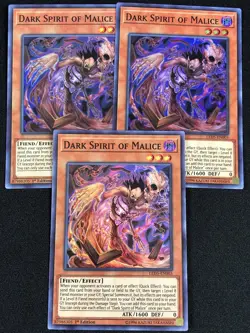 YUGIOH DARK SPIRIT OF MALICE LED5-EN003 1ST SUPER X3 (NM) - Image 1