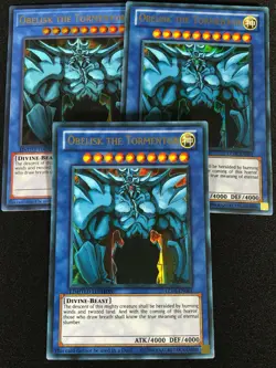 Yugioh Obelisk the Tormentor LC01-EN001 Ultra x3 (NM) - Image 1