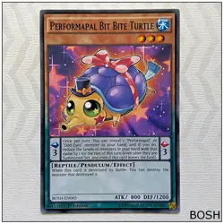 Performapal Bit Bite Turtle - BOSH-EN005 - Common 1st Edition Yugioh - Image 1