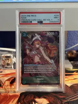 Nami OP02-036 One Piece 2024 Premium Card Collection BS Vol. 1 MINT PSA 9 - Image 1