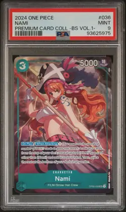Nami OP02-036 One Piece 2024 Premium Card Collection BS Vol. 1 MINT PSA 9 - Image 3