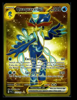 Quaquaval ex SV02: Paldea Evolved #273/193 Gold Pokemon Card T1-192 NM - Image 1