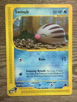 Swinub 107/144 Skyridge 2003 E-Reader Pokemon Card TCG LP - Image 1