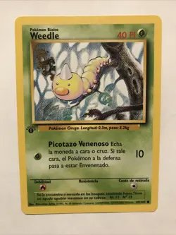 1st Edition Weedle 69/102 - NM Near Mint Spanish Base Set Pokemon Card - Image 1