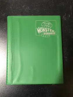Monster Protectors 4 Pocket Trading Card Album Binder - Medium Green New Unused - Image 1