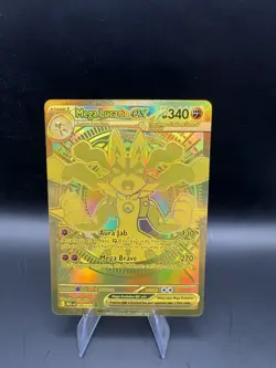 Mega Lucario EX 188/132 Hyper Rare Gold Mega Evolutions Pokemon Card NEAR MINT - Image 1