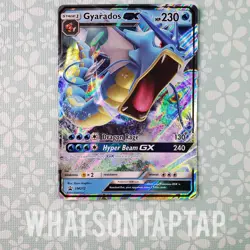 Pokemon Card Gyarados GX SM212 Black Star Promo Sun Moon Hidden Fates Tin LP - Image 1