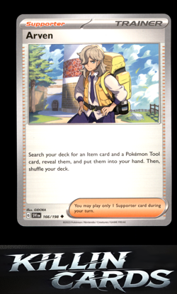 Arven - 166/198 166/198 Pokemon Uncommon SV01: Scarlet & Violet Base Set Card NM - Image 1