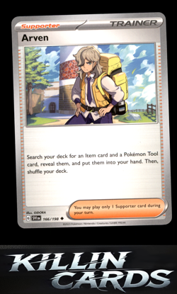 Arven - 166/198 166/198 Pokemon Uncommon SV01: Scarlet & Violet Base Set Card NM - Image 1