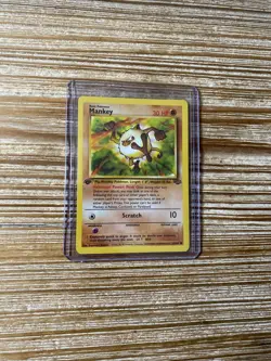 Mankey 55/64 Pokemon Card Jungle 1st Edition Vintage WOTC LP-NM - Image 1