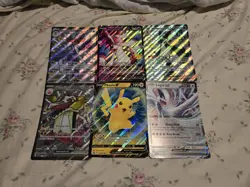 Pokemon Holo Card Bundle 6 Jumbo Cards, EX/V - Image 1