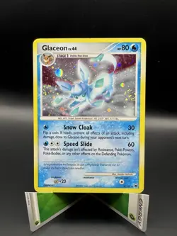 Swirled Pokemon TCG Glaceon LV.44 Holo Rare Card Majestic Dawn 5/100 LP - Image 1