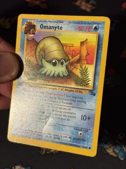 Pokemon Cards Omanyte 52/62 Fossil FIRST EDITION WOTC - (HP) - Image 2