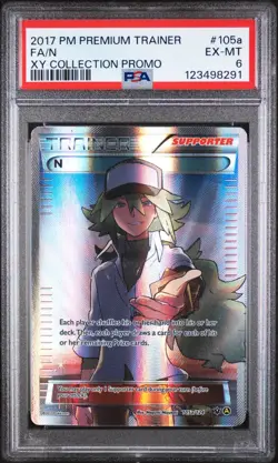 PSA 6 N #105a Full Art 2017 Pokemon XY Premium Trainer Coll. Black Star Promo - Image 1
