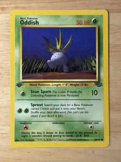 Pokemon Jungle 1st Edition Oddish 58/64 Vintage 1999 - Image 1