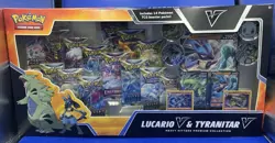 Pokemon TCG Lucario V & Tyranitar V Heavy Hitters Premium Collection New NIB 820650856716 - Image 1