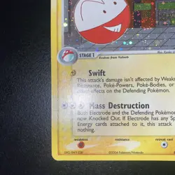 Pokemon TCG Electrode 5/101 Holo Rare EX Hidden Legends SWIRLS Vintage - Image 3