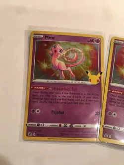 Mew 11/25 Holo Rare Pokemon TCG Lot Celebrations 25th Anniversary X2 - Image 2