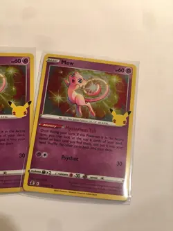 Mew 11/25 Holo Rare Pokemon TCG Lot Celebrations 25th Anniversary X2 - Image 3