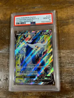 POKEMON 2022 Astral Radiance Full Art HISUIAN SAMUROTT V #176 PSA 10 Gem Mint - Image 1