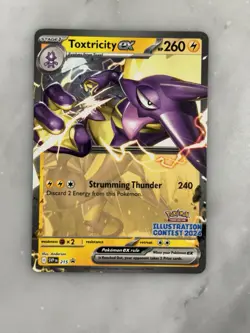 Toxtricity ex SVP 215 Promo - Pokemon Illustration Contest 2024 Stamp - NM - Image 1