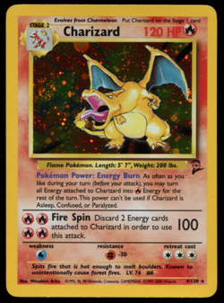 Pokemon Charizard Base Set 2 Unlimited Holo 4/130 Excellent LP Fast Ship - Image 1