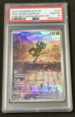 Teal Mask Ogerpon SVP 123 PSA 10 Black Star Promo Twilight Masquerade Fast Ship - Image 1
