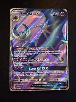 Lunala Gx Ultra Rare Holo Pokemon Sun & Moon Card 141/149 NM Full Art TCG - Image 1