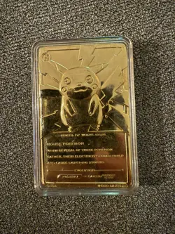 Pokemon Pikachu Gold Plated Card 23K Burger King 1999 Limited Edition. - Image 2