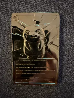 Pokemon Pikachu Gold Plated Card 23K Burger King 1999 Limited Edition. - Image 3