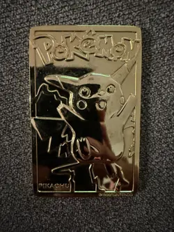 Pokemon Pikachu Gold Plated Card 23K Burger King 1999 Limited Edition. - Image 4