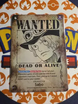 Sabo Wanted Poster Card SEC SP- OP13-120 - Carrying on His Will One Piece TCG - Image 1