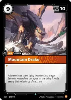~ Mountain Drake ~ Foil ~ Riftbound: Origins - Image 1