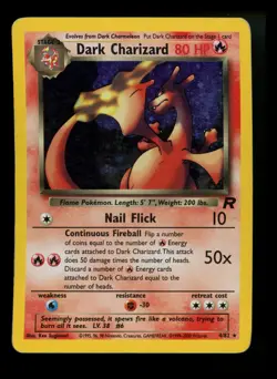 #4 Dark Charizard 4/82 Team Rocket 2000 Holo Rare WOTC Pokemon Card TCG - Image 1
