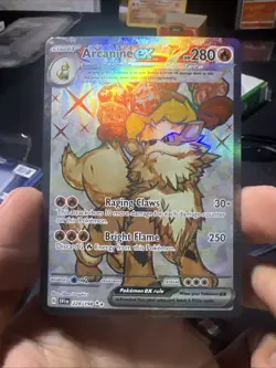 Pokemon TCG Arcanine EX Ultra Rare Card 224/198 Scarlet & Violet Base Set - Image 1