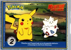 Topps Pokemon The First Movie Burger King Promo Card - #25 Pikachu PokeTrivia - Image 1