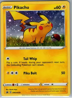 Pikachu SWSH039 Holo SWSH: Sword & Shield Promo Cards - Pokemon Card - NM - Image 1