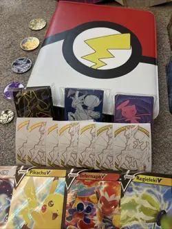 Pokemon Bundle - Binder, Assorted Cards, Tins, Coins, Boxes - Image 5