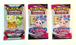 Scarlet & Violet + 2xFusion Strike - Fun Packs - 3 Cards each pack - Sealed_Mix - Image 1