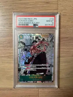 PSA 10 Roronoa Zoro OP06-118 SEC Comic Parallel Manga ONE PIECE Card Japanese - Image 1