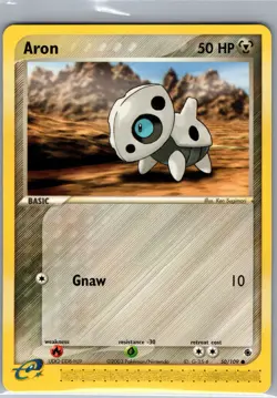 Aron 50/109 Non Holo Ruby and Sapphire - Pokemon Card - NM - Image 1