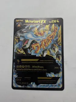 Mega M Charizard EX 230HP blue flame Black Foil Collectible Card NM - Image 1