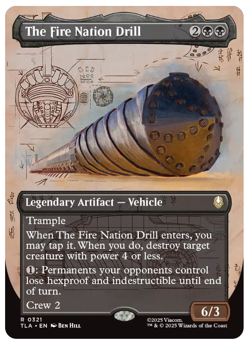 The Fire Nation Drill - Borderless Avatar MTG - Image 1