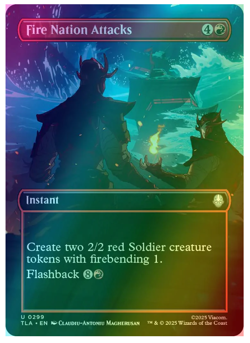 Fire Nation Attacks - Foil - Borderless Avatar MTG - Image 1